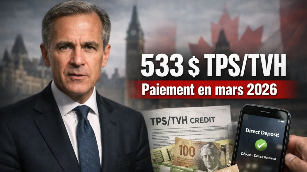 Versement de 533 $ au titre de la TPS/TVH prévu pour mars 2026 : Explication des dates de dépôt et des critères d’admissibilité pour les Canadiens